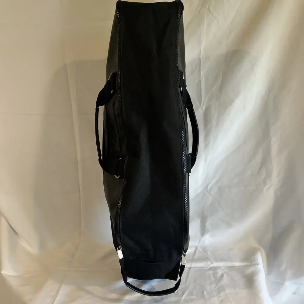 Harley SaddleBag Luggage Bag Double Zipper and Double Handle Black
